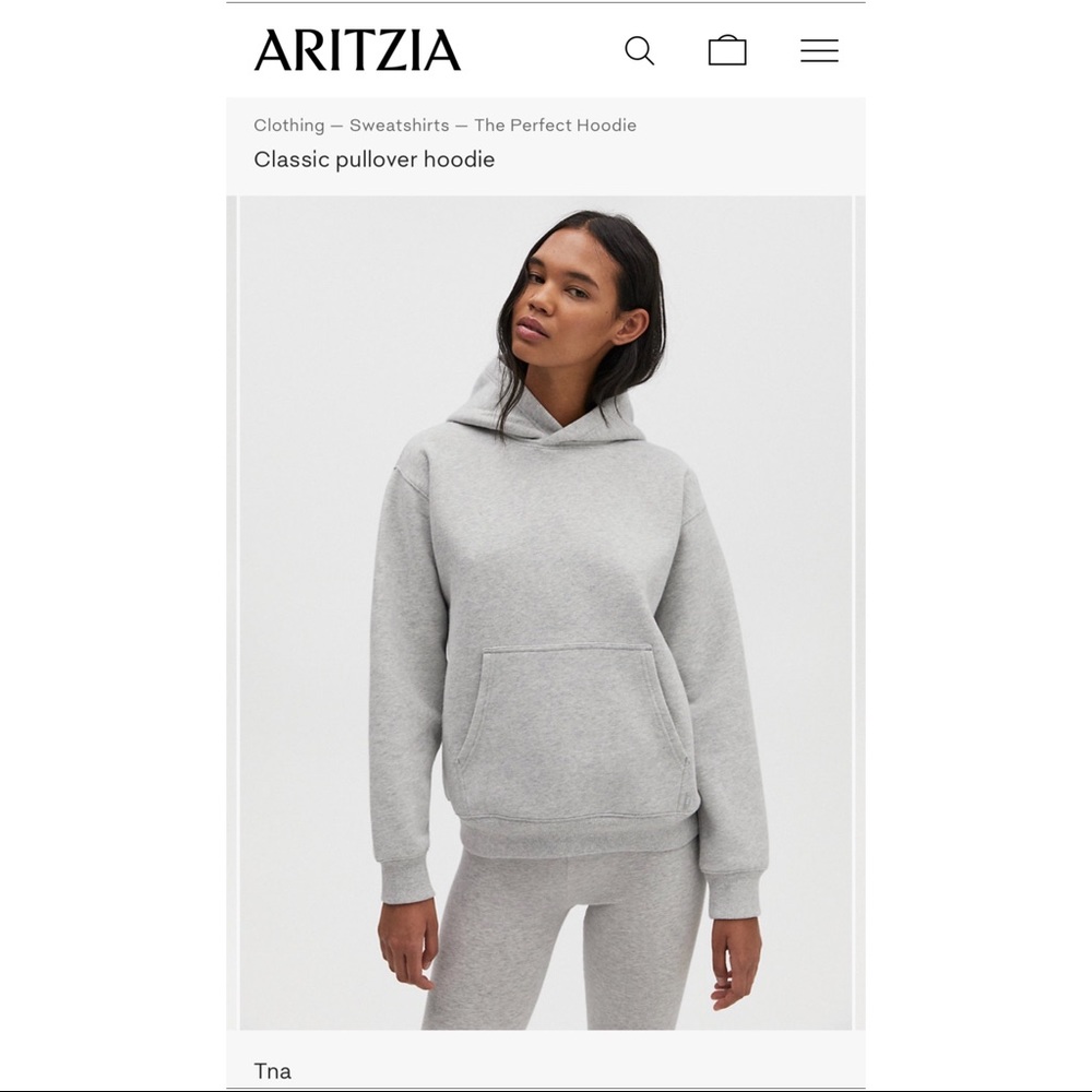 Light Blue Aritzia Tna “The Perfect Hoodie,” M